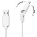CABLE DATOS USB DOBLE MICRO USB/ IPHONE 5 LIGTHNING