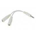 Cable Universal Convertidor 1 a 2 salidas 3.5 mm 