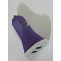 CARGADOR CARRO 2 ENTRADAS GENERICO CU-0152 2100 MAH 5V PURPURA