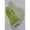 CARGADOR CARRO 2 ENTRADAS GENERICO CU-0152 2100 MAH 5V VERDE