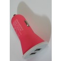 CARGADOR CARRO 2 ENTRADAS GENERICO CU-0152 2100 MAH 5V ROSADO