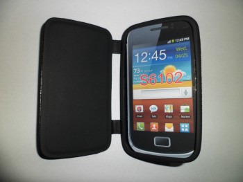 ESTUCHE FLIP COVER SAMSUNG GALAXY Y DUOS S6102 NEGRO