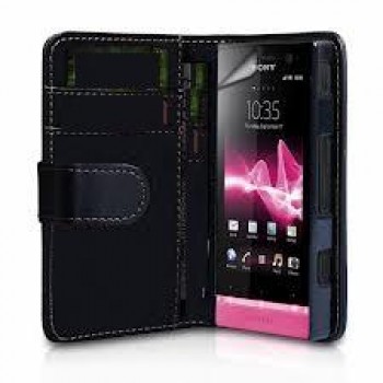 ESTUCHE FLIP COVER SONY XPERIA U ST25 NEGRO 