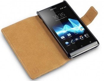 ESTUCHE FLIP COVER SONY XPERIA J ST26 NEGRO