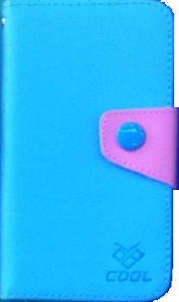 ESTUCHE CARTERA IPHONE 5 CELESTE/ROSADO