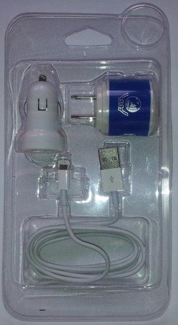 KIT CARGADOR APPLE IPHONE 5G/ IPHONE 5S/ IPHONE 5C ESTILO NUEVO CALIDAD ORIGINAL AZUL