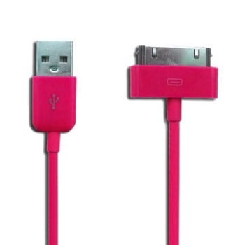 CABLE DATOS IPHONE 3G/ IPHONE 4G ROSADO
