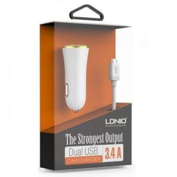 CARGADOR CARRO MICRO USB LDNIO 3.4 A