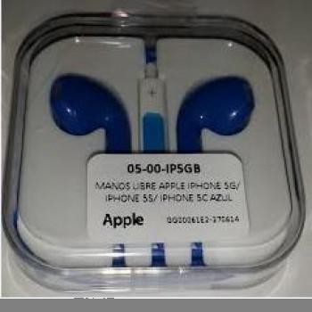 MANOS LIBRE APPLE IPHONE AZUL CON CONTROL