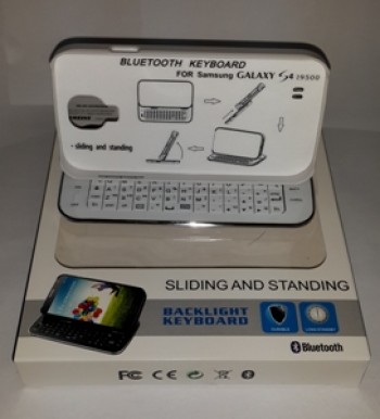 TECLADO BLUETOOTH SAMSUNG GALAXY S IV I9500 BLANCO BLK-026