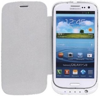 ESTUCHE FLIP COVER-CARGADOR BATERIA SAMSUNG GALAXY S III I9300 (BLANCO)