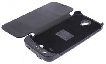 ESTUCHE FLIP COVER-CARGADOR BATERIA SAMSUNG GALAXY S IV I9500 NEGRO