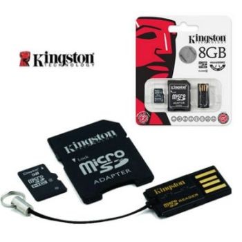 TARJETA MEMORIA KINGSTON MICRO SD 8GB CON ADAPTADOR LLAVE MAYA