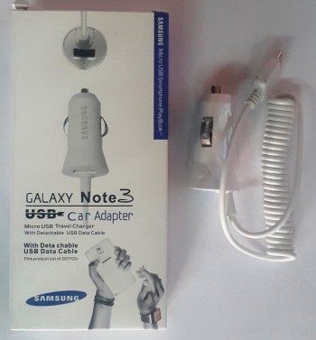 CARGADOR CARRO ORIGINAL SAMSUNG GALAXY NOTE 3 N9000 SM-G900 BLANCO