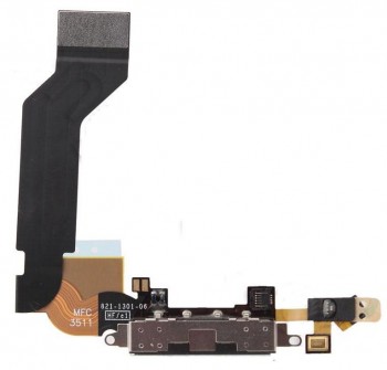 FLEX CARGA/ USB/ MICROFONO IPHONE 4S NEGRO COD. 821-1301-A