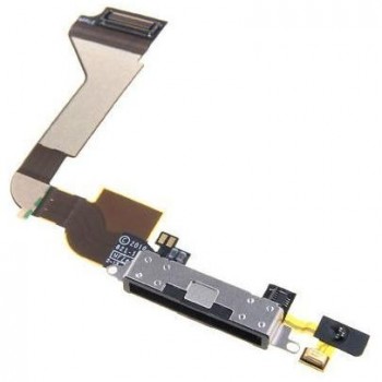 FLEX CARGA/ MICROFONO/ USB APPLE IPHONE 4G NEGRO