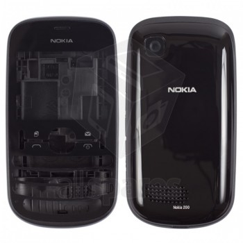 CARATULA NOKIA ASHA 200 NEGRA
