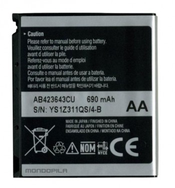 Bateria Samsung AB423643C E840/U100/U600/X820 D830/U608/X828/T629