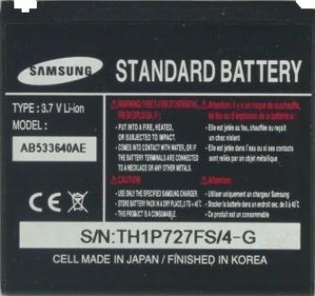 Bateria Samsung AB533640A F740/G600/G608/F330 P860/F268/S8300/Z170