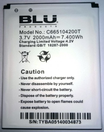 BATERIA BLU C665104200T STUDIO 5.0 4G LTE Y530Q