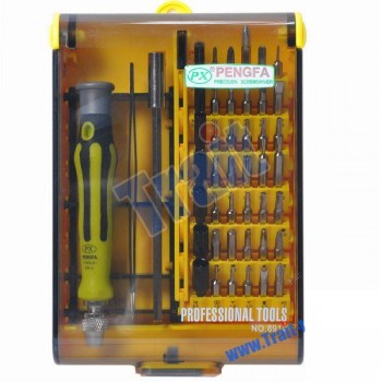 DESTORNILLADOR DE PRECISION PENGFA PX0527  32 PIEZAS + PINZAS + PUA+ EXTENSION