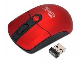 MOUSE OPTICO INALAMBRICO ROJO KLIPX MINI 1600 DPI KMO-330R