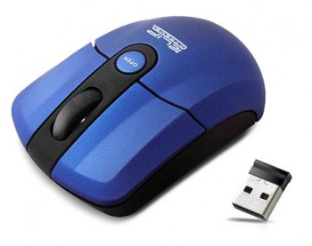 MOUSE OPTICO INALAMBRICO AZUL KLIPX MINI 1600 DPI KMO-330A