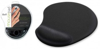 MOUSE PAD KLIPX GEL CON APOYAMUÑECAS NEGRO KMP-100